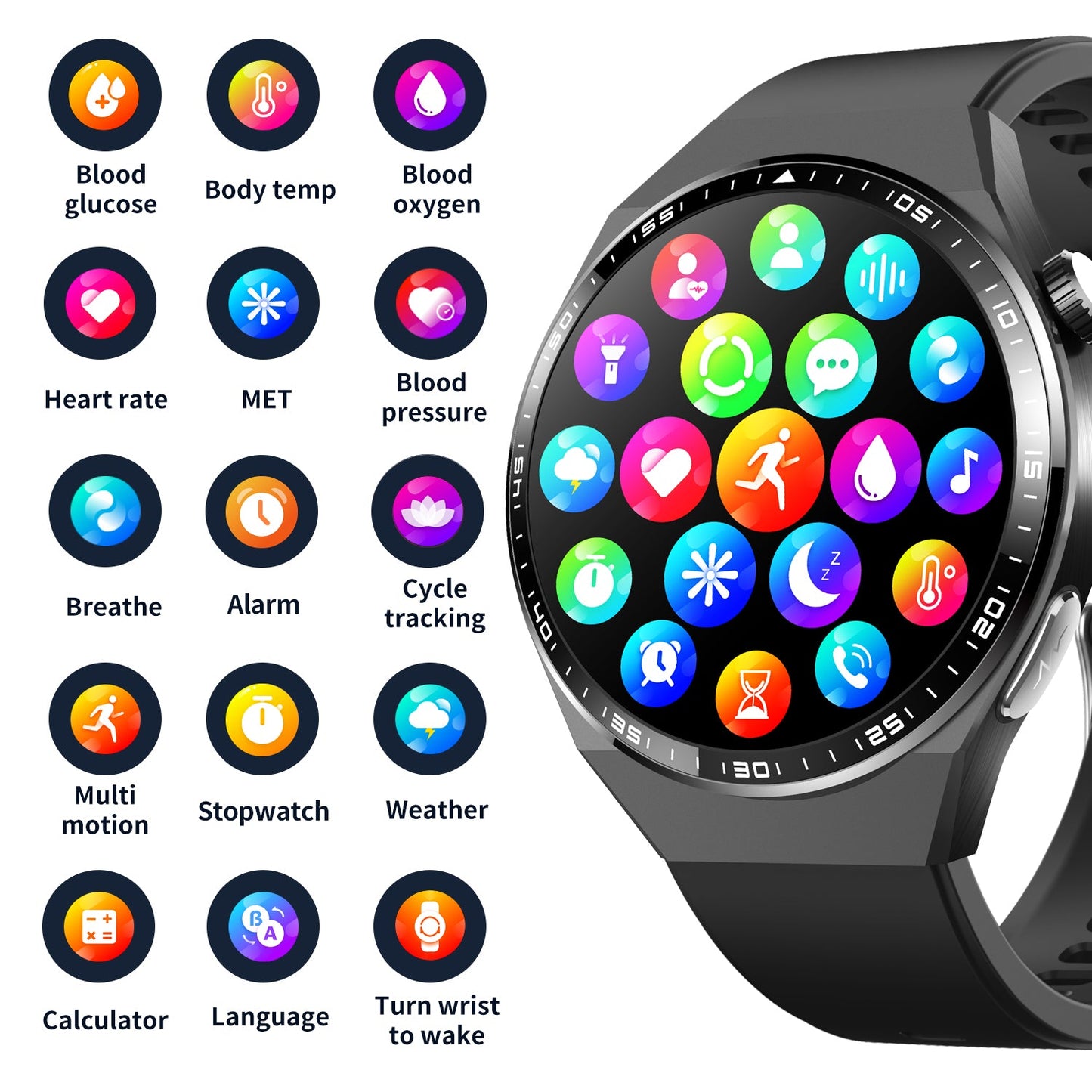 2024 New Accurate Measure ECG+PPG Smart Watch Men Full Touch Screen Sport Fitness Watches Bluetooth For Android ios Smartwatch