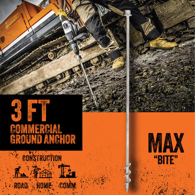 Ground Grabba Commercial Grade 36" Anchors (900mm) - 2 Pack