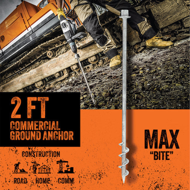 Ground Grabba Commercial Grade 24" Anchors (600mm) - 2 Pack