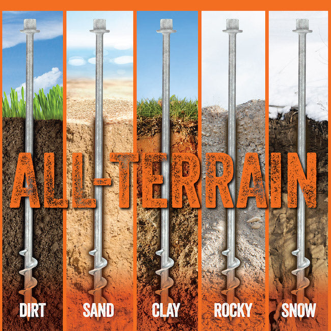 Ground Grabba Commercial Grade 18" Anchors (450mm) - 2 Pack