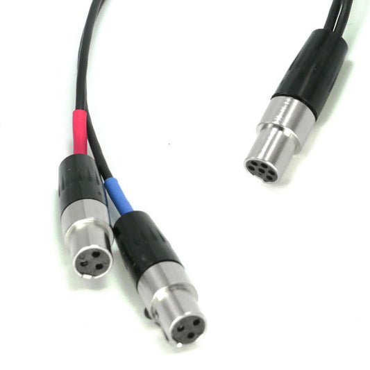 TA6F to Dual TA3F Audio Y-Cable - 18"
