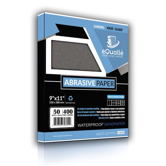 400 Grit Sandpaper Sheets – 50 Pack, 9x11 in, Wet or Dry Use