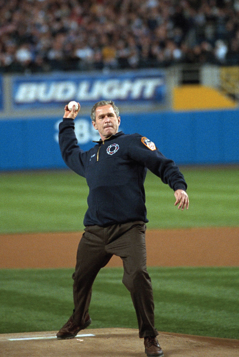 President George W. Bush at Yankee Stadium Poster