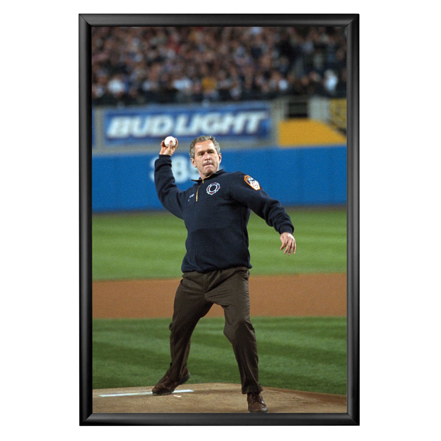 President George W. Bush at Yankee Stadium Poster
