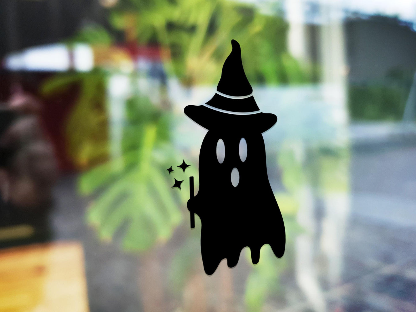 Ghost Witch Window Sticker | Vinyl Decal