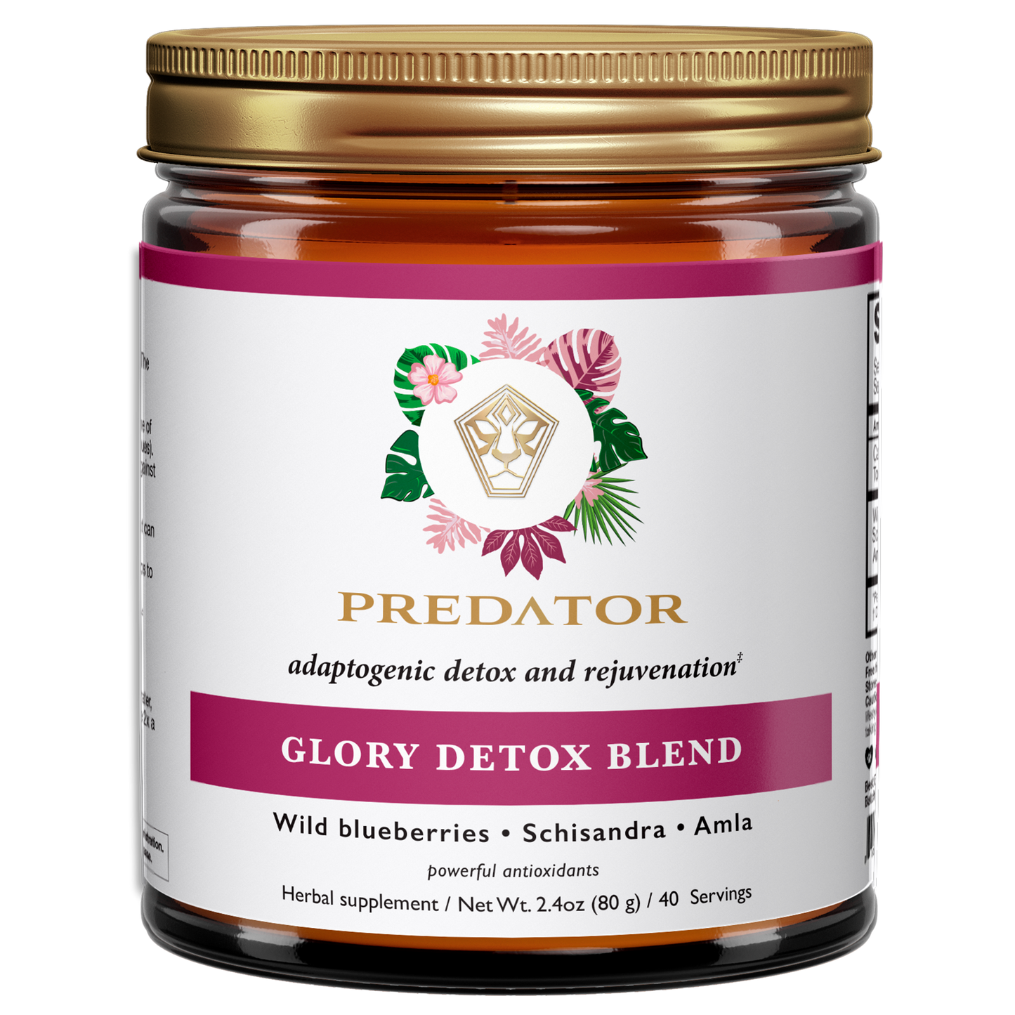 Glory Detox Blend - Wild Adaptogenic Berries - Wild Blueberries, Schisandra berries and Amla berries - 35 berries per teaspoon
