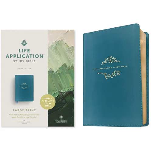 NLT Life Application Study Bible, Third Edition, Large Print (Leatherlike, Teal Blue)
