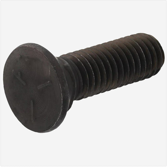 5/8-11 x 2 3/4 Grade 5 Plow Bolt No. 3 Head Fully Threaded Plain - Package (25)