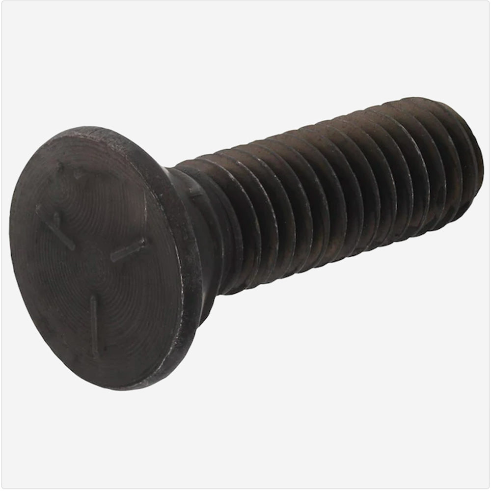 5/8-11 x 2 Grade 5 Plow Bolt No. 3 Head Fully Threaded Plain - Package (25)