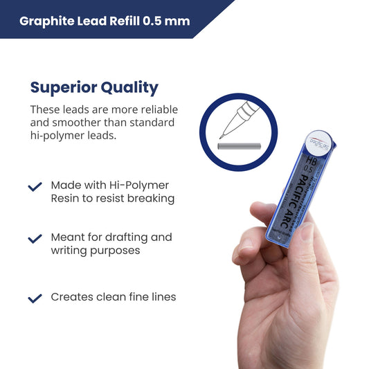 Pacific Arc Mechanical Pencil Refill lead,-  0.5mm - 96 leads - For Art, Sketching, Technical Drawing