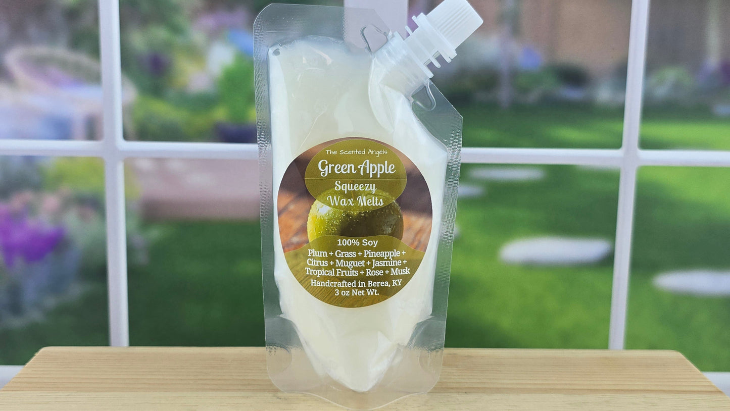 Green Apple Soy Wax Melts (Clamshells & Squeezable Wax)