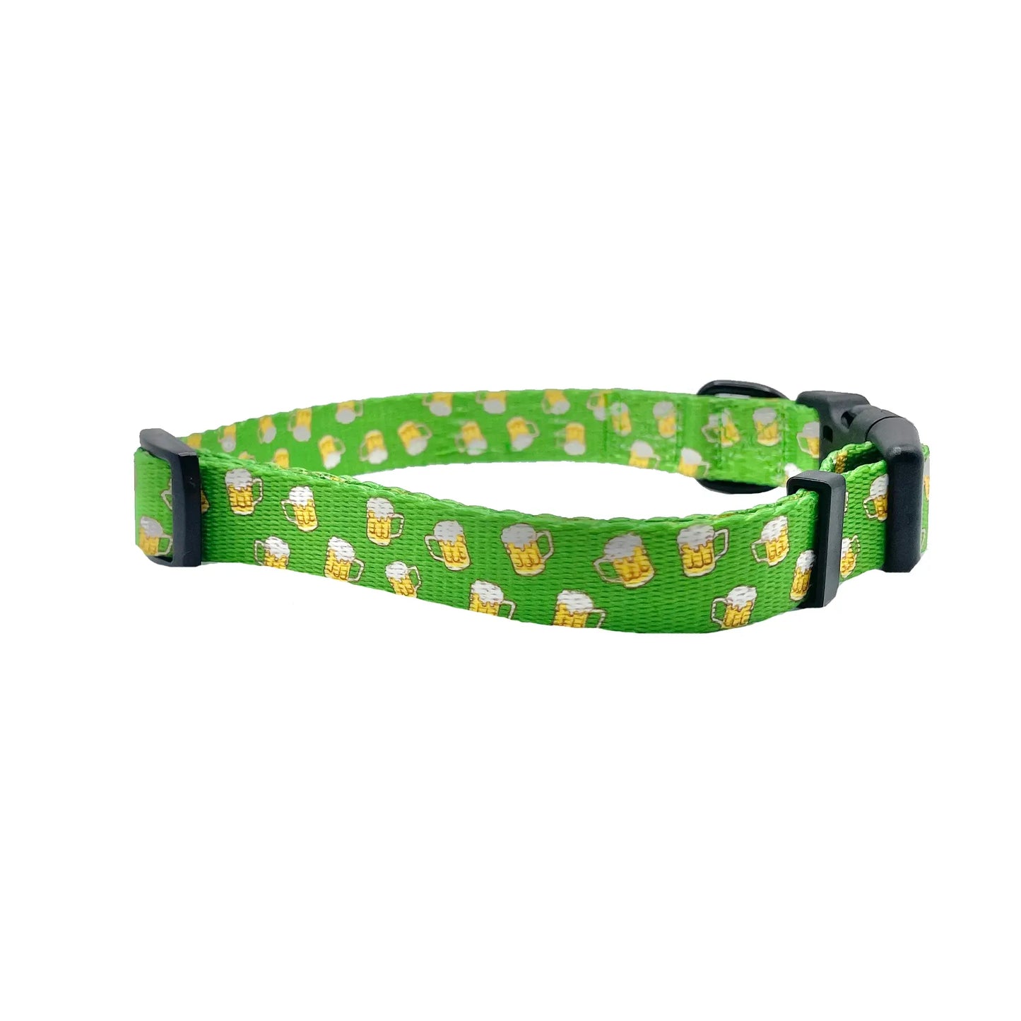 St. Patrick's Day Green Beer Dog Collar