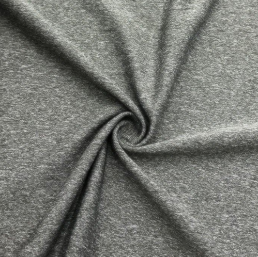 VAPLEX 70 LYCRA ATHLETIC FABRIC 85/15 HEATHER GRAY 62" WIDE SILKY TOUCH 4 WAY STRETCH BY THE YARD