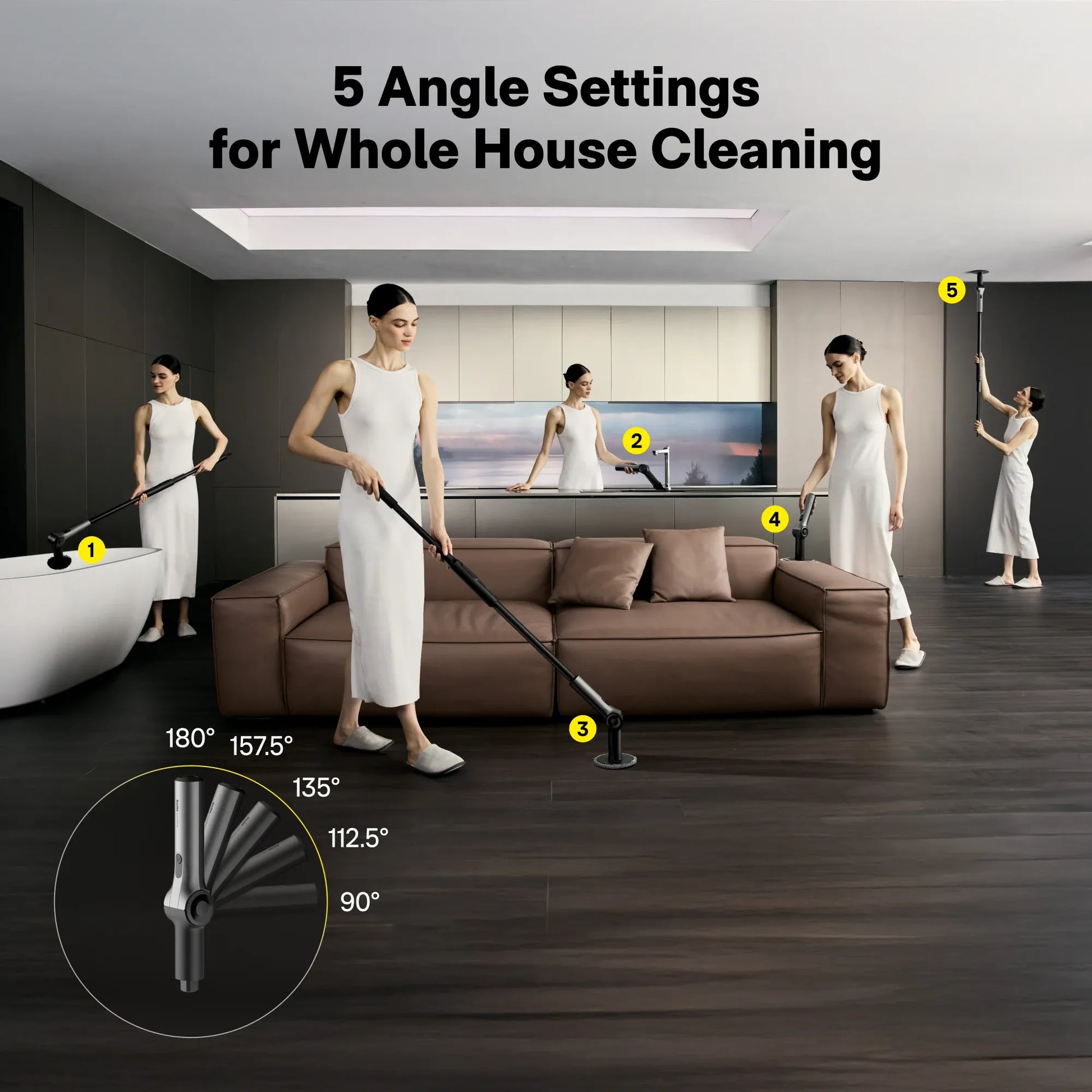 HOTO Flexi™ Cordless Spin Scrubber