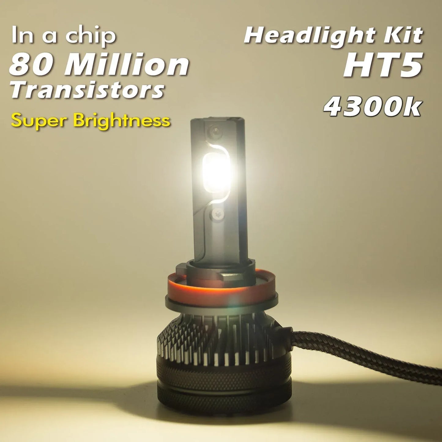 HT5 Warm White 4300K Headlight Fog Light Conversion Kit Low Beam High Beam 2022