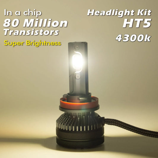 HT5 Warm White 4300K Headlight Fog Light Conversion Kit Low Beam High Beam 2022