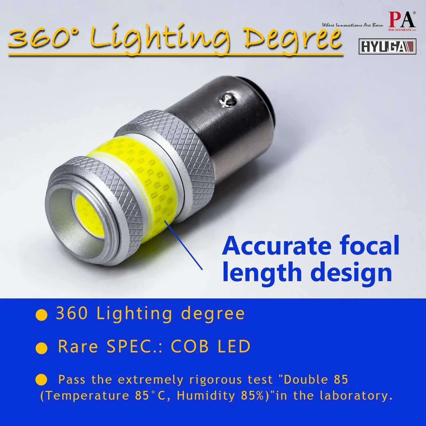 LED COB Automotive Exterior Reverse Light DRL T20 7443 1157 BAY15D 1156 P21W 360 degree light