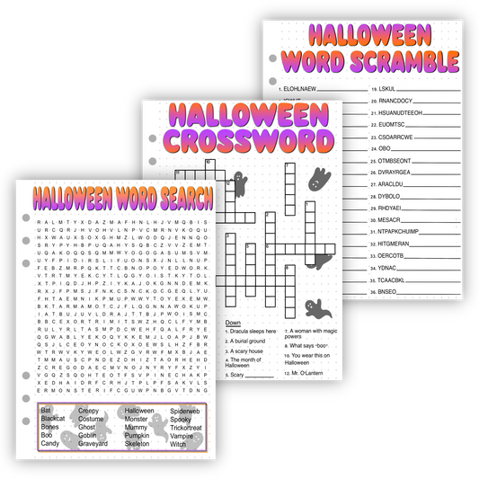 Halloween Activity Pages