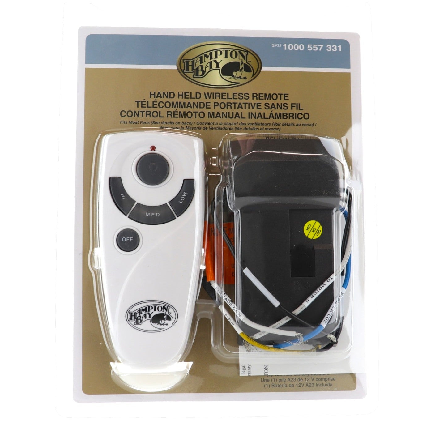 Hampton Bay Universal 3-speed Ceiling Fan Remote Control Kit - 70830