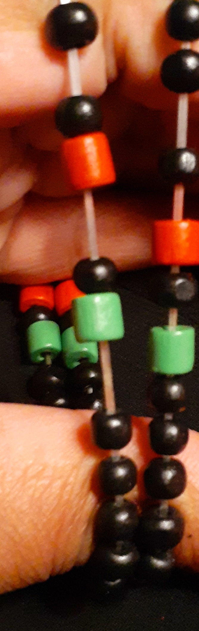 Handmade Wood Bead RBG Black Lives Matter Bracelet