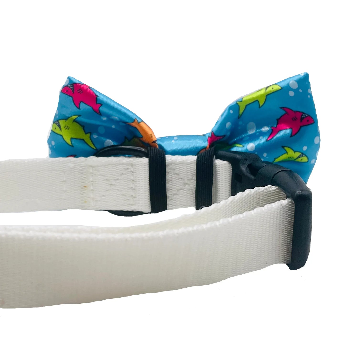 Happy Shark Blue Dog Bow Tie