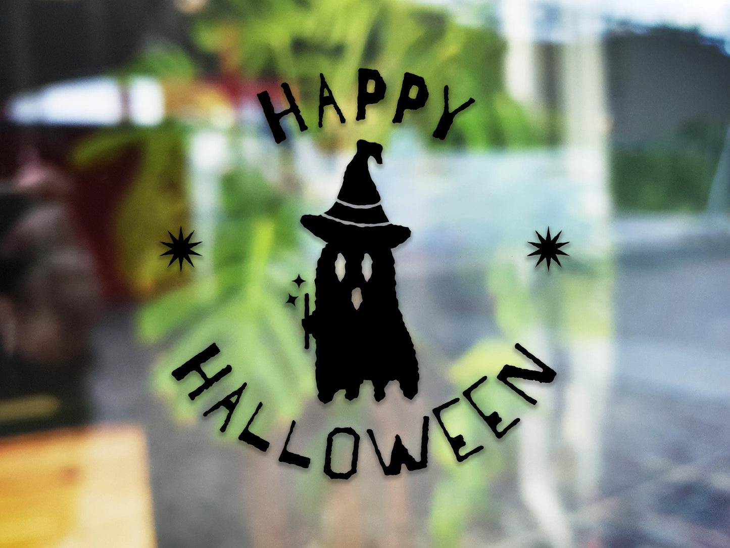 Happy Halloween Ghost Window Sticker | Vinyl Decal