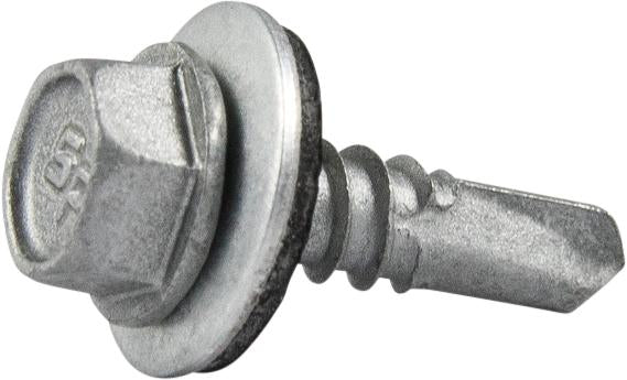 12-14 x 1 1/2 Hex Washer Head Self Drilling Screw TEK 3 with Neo Washer Strong-Shield Coated
