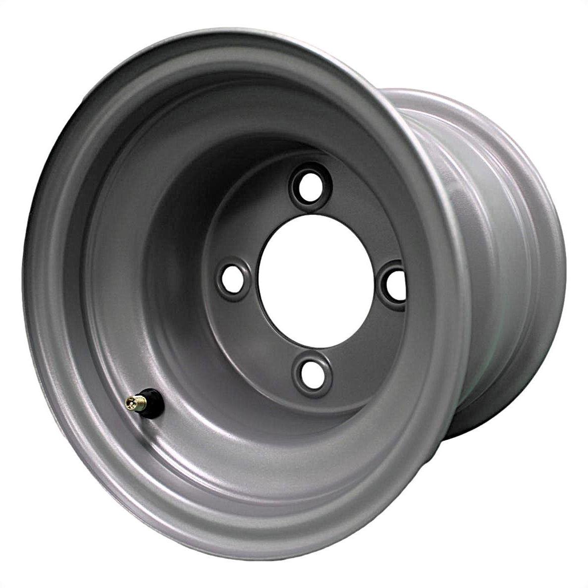 Antego 8x7 Silver Lawn Mower Wheel, 4-on-4, 2.83-Inch Bore, Single