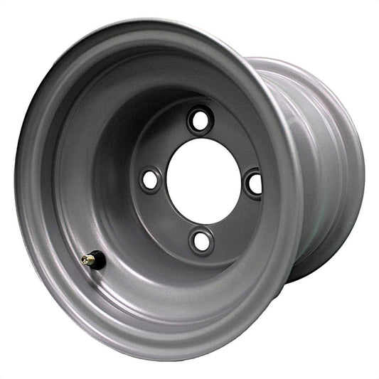 Antego 8x7 Silver Lawn Mower Wheel, 4-on-4, 2.83-Inch Bore, Single