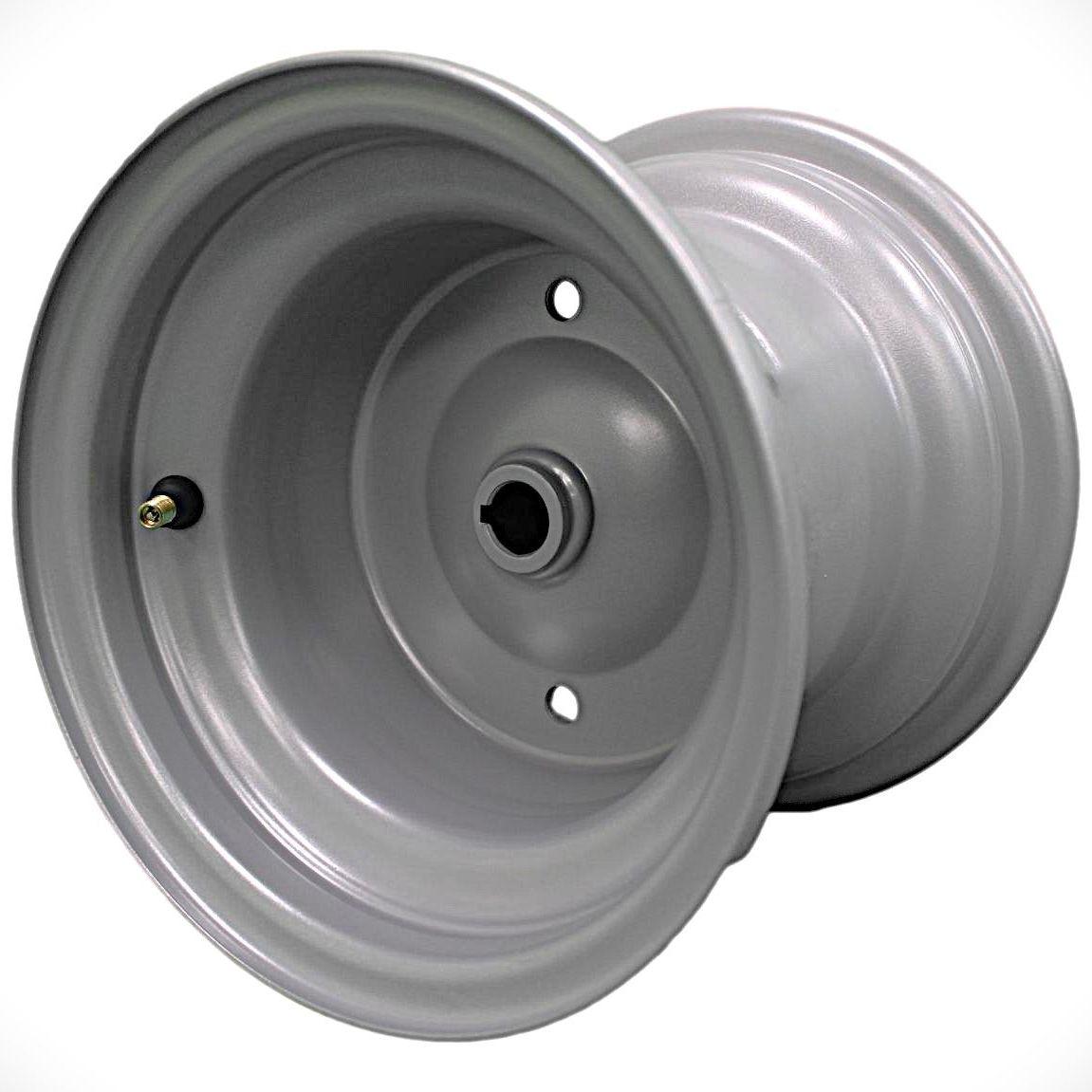 Antego 8x7 Silver Keyed-Hub Lawn Mower Wheels, 2-Pack