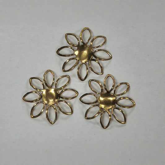 Brass Flower Open Petal Component