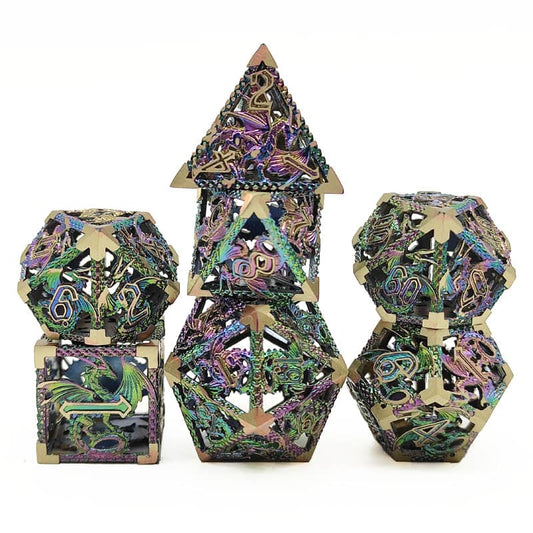 (Golden Rainbow) Deadly Dragon Dice: Shards of Oblivion Hollow Metal