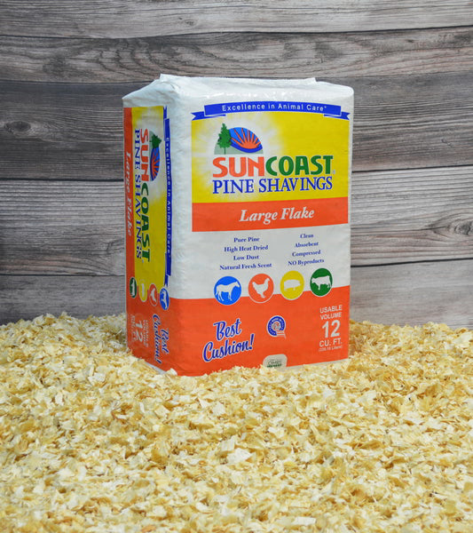 SUNCOAST® PINE SHAVINGS 12 CU FT Large Flake Bag - ACERRIN