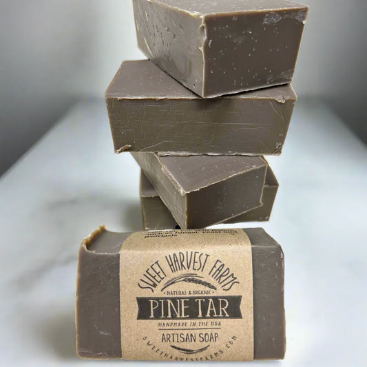 The Original Pine Tar Organic Handmade Soap - Creosote FREE - Psoriasis, Yeast and Fungal Skin issues