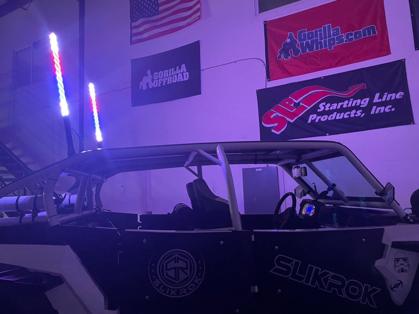 3' LED Whip Elite HD II Pair Pressure Release Mount