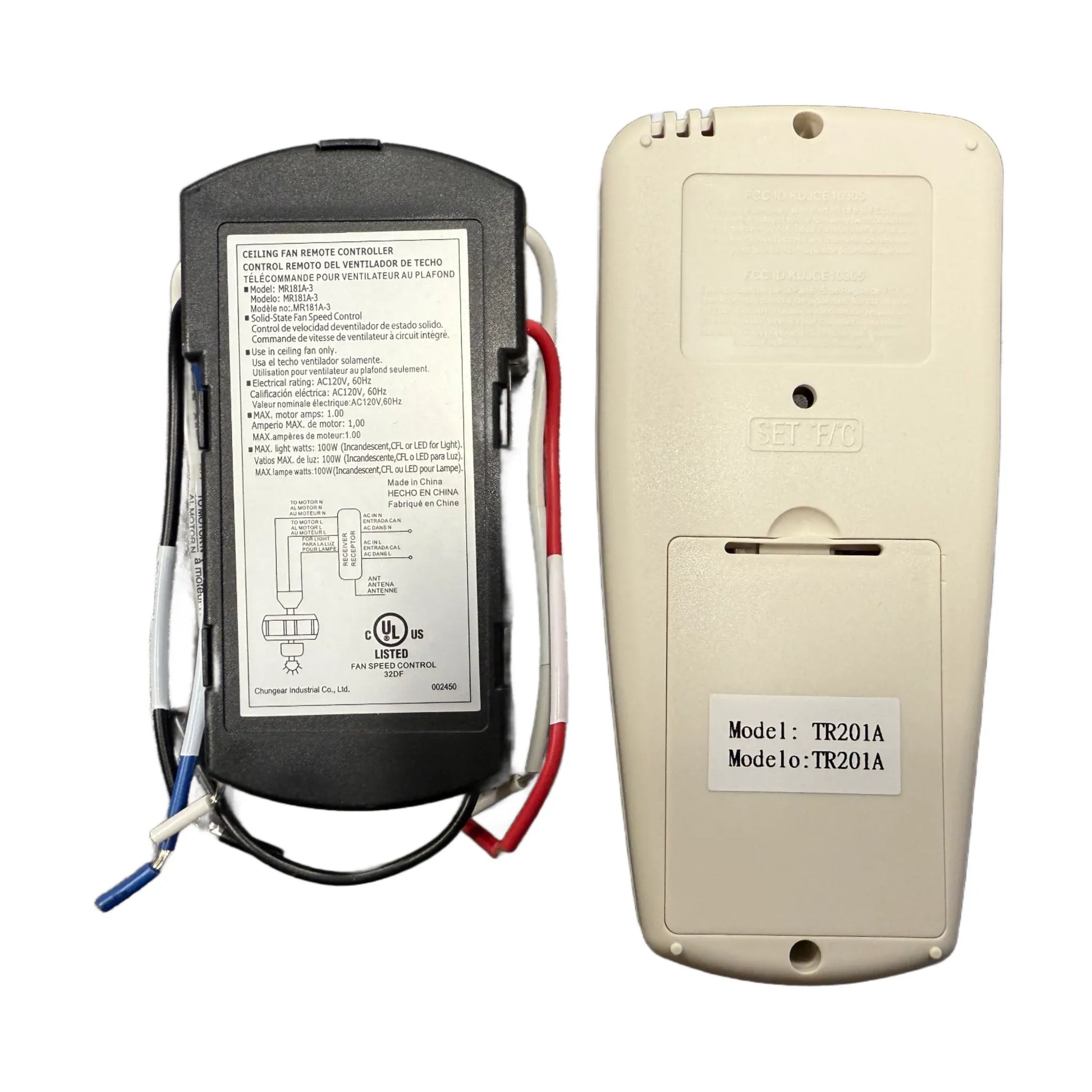 Hampton Bay 3-Speed Universal Ceiling Fan Thermostatic Remote Control Kit with LCD Display