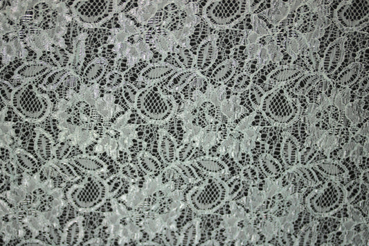 EMBROIDERED 3D FLORAL LACE ULTRA SOFT FABRIC SOFT AQUA 56" WIDE BY THE YARD