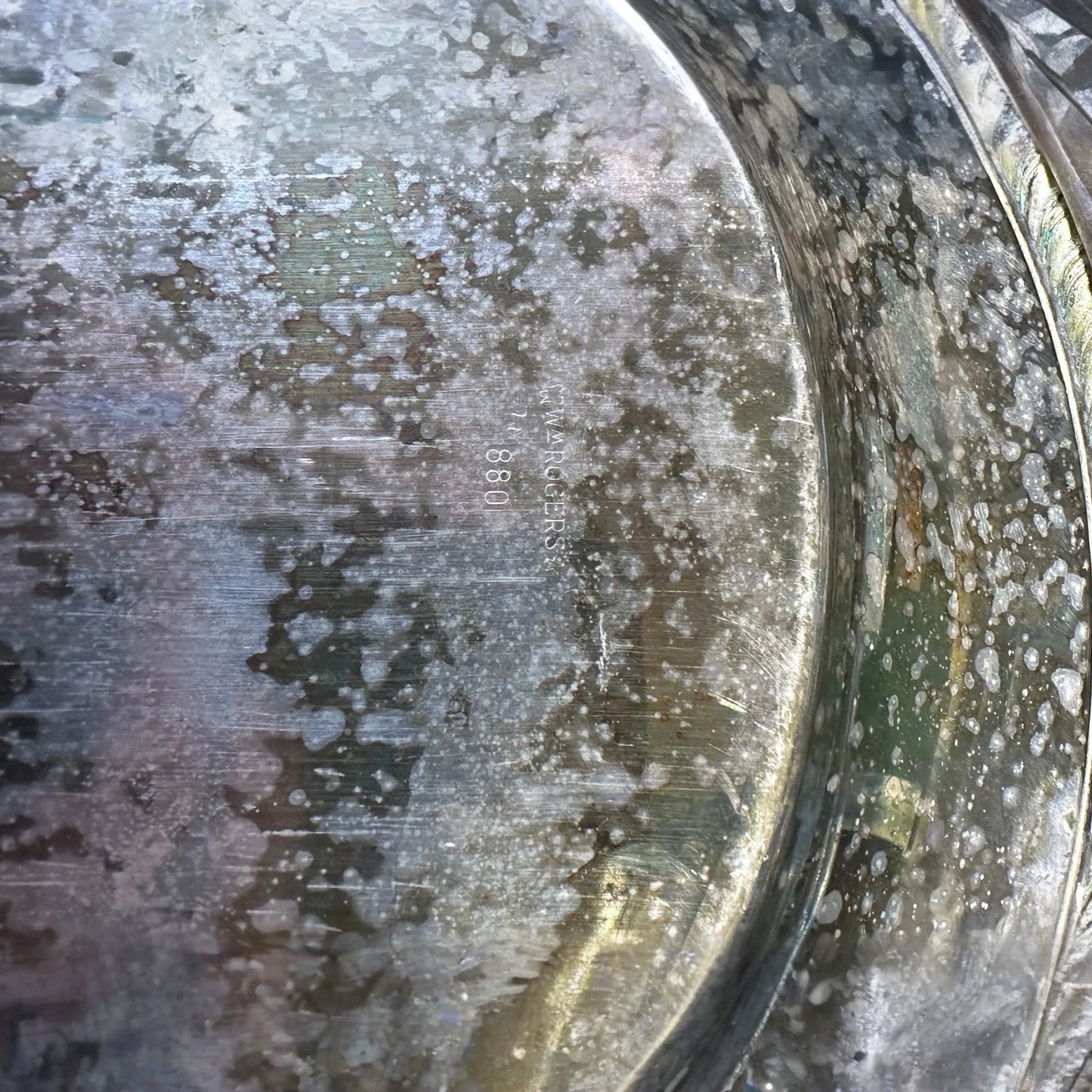 Vintage Silver Oval Serving Tray