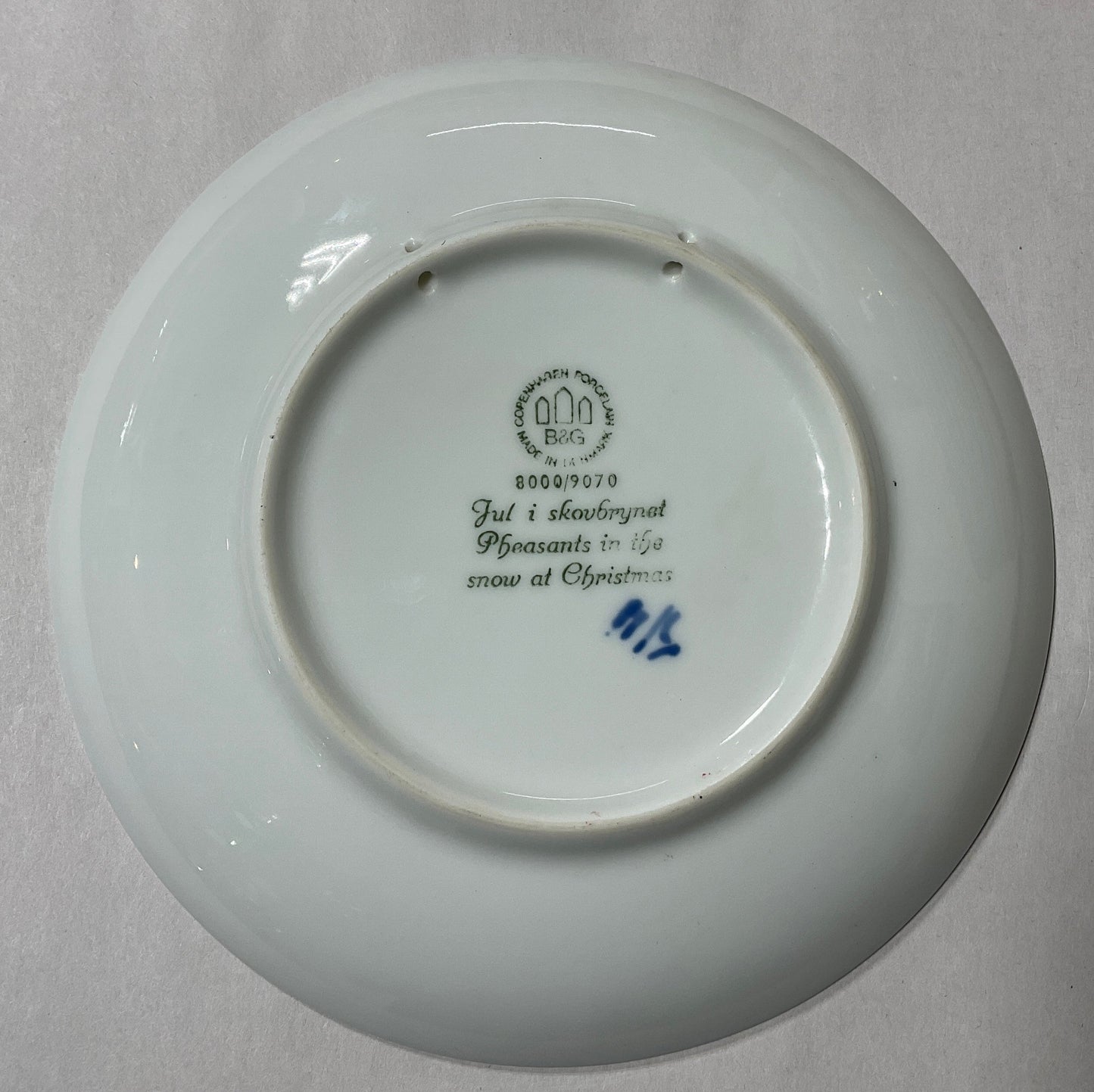 Vintage B&G Copenhagen porcelain Jule After plates