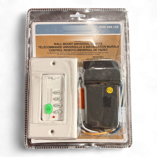 Hampton Bay Universal 3-Speed Wall Plate Remote control Ceiling fan Kit | UC9050H Remote | UC7067RYAI Receiver - 1000408143