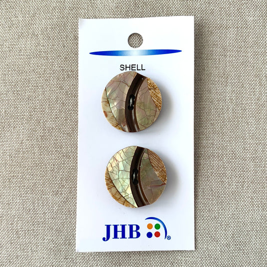 53222 Shell - JHB - 2 Holes - 25mm - Natural
