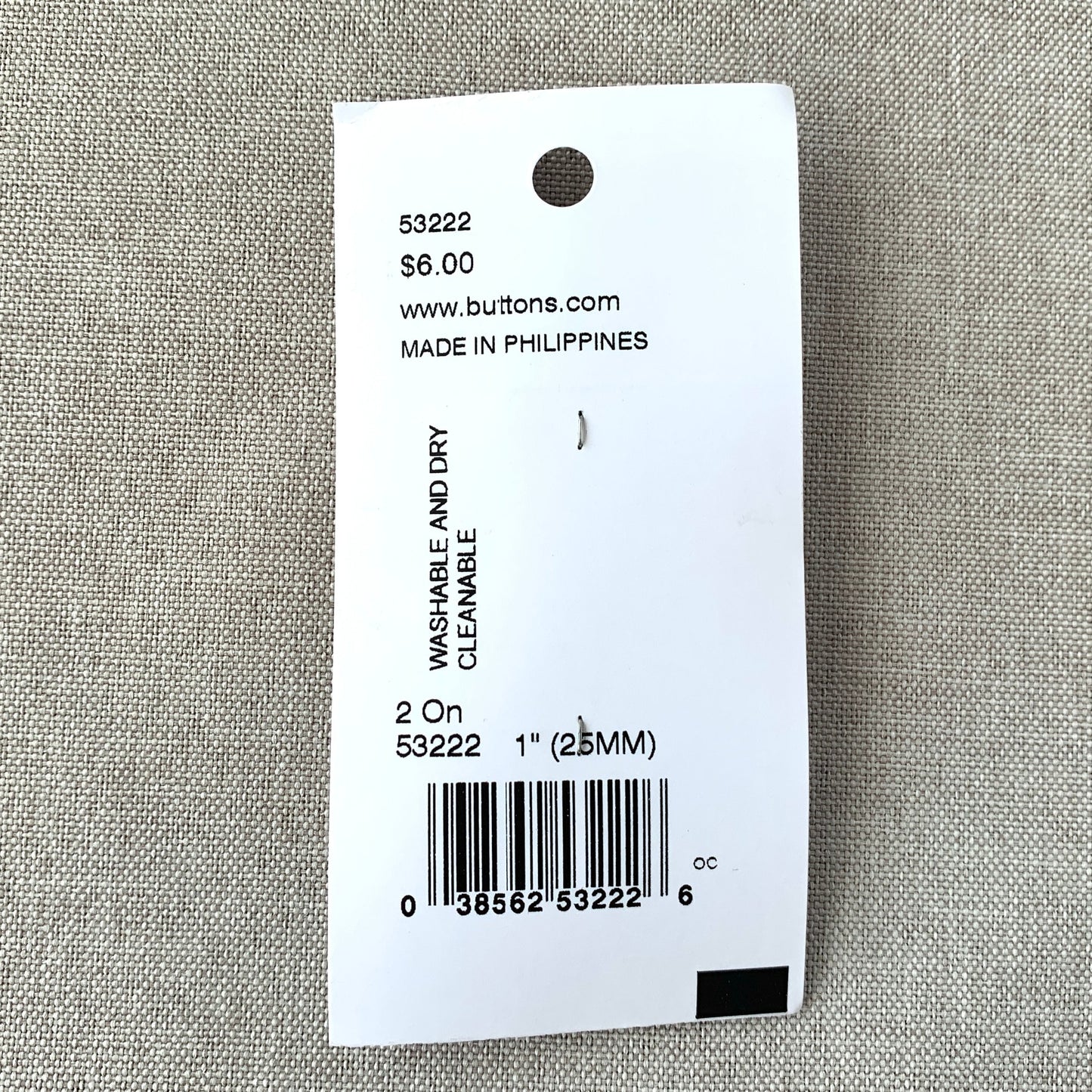 53222 Shell - JHB - 2 Holes - 25mm - Natural