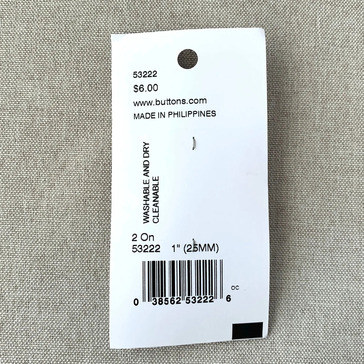 53222 Shell - JHB - 2 Holes - 25mm - Natural