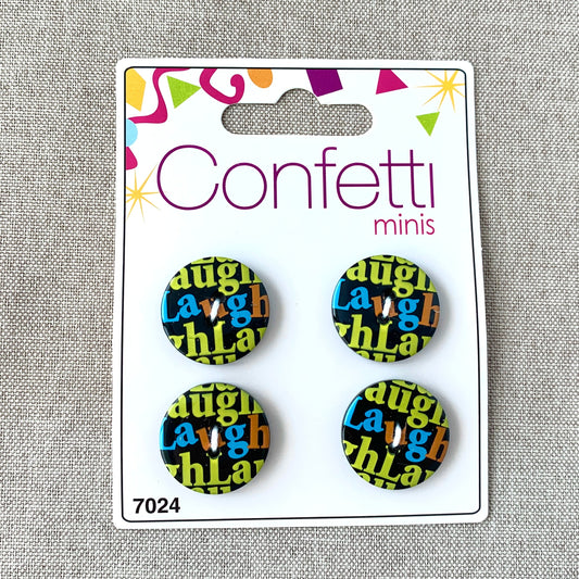 Laugh - Confetti Minis Buttons - 2 Hole