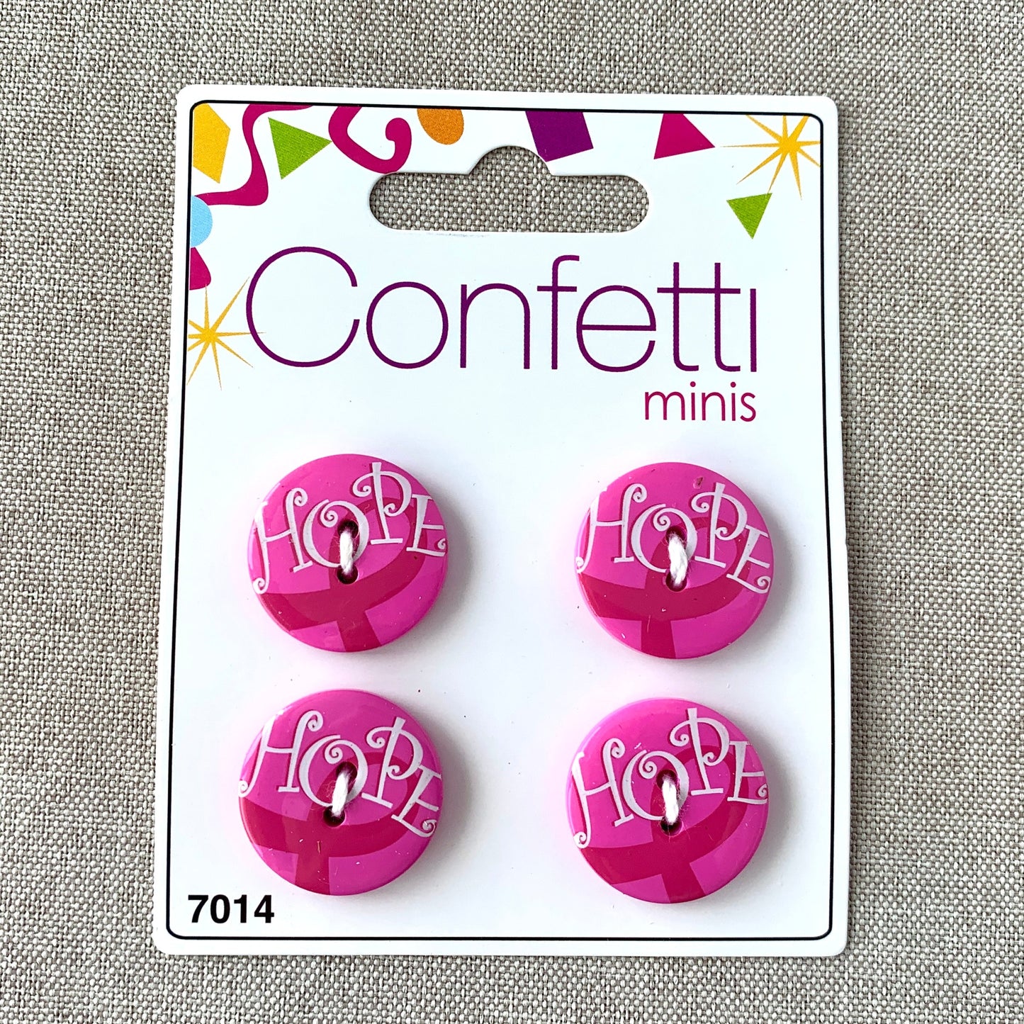 Hope - Confetti Minis Buttons - 2 Hole