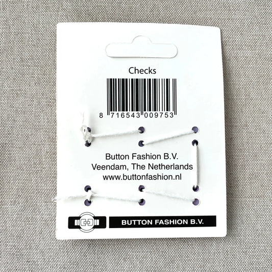 Checks - Confetti Minis Buttons - 2 Hole