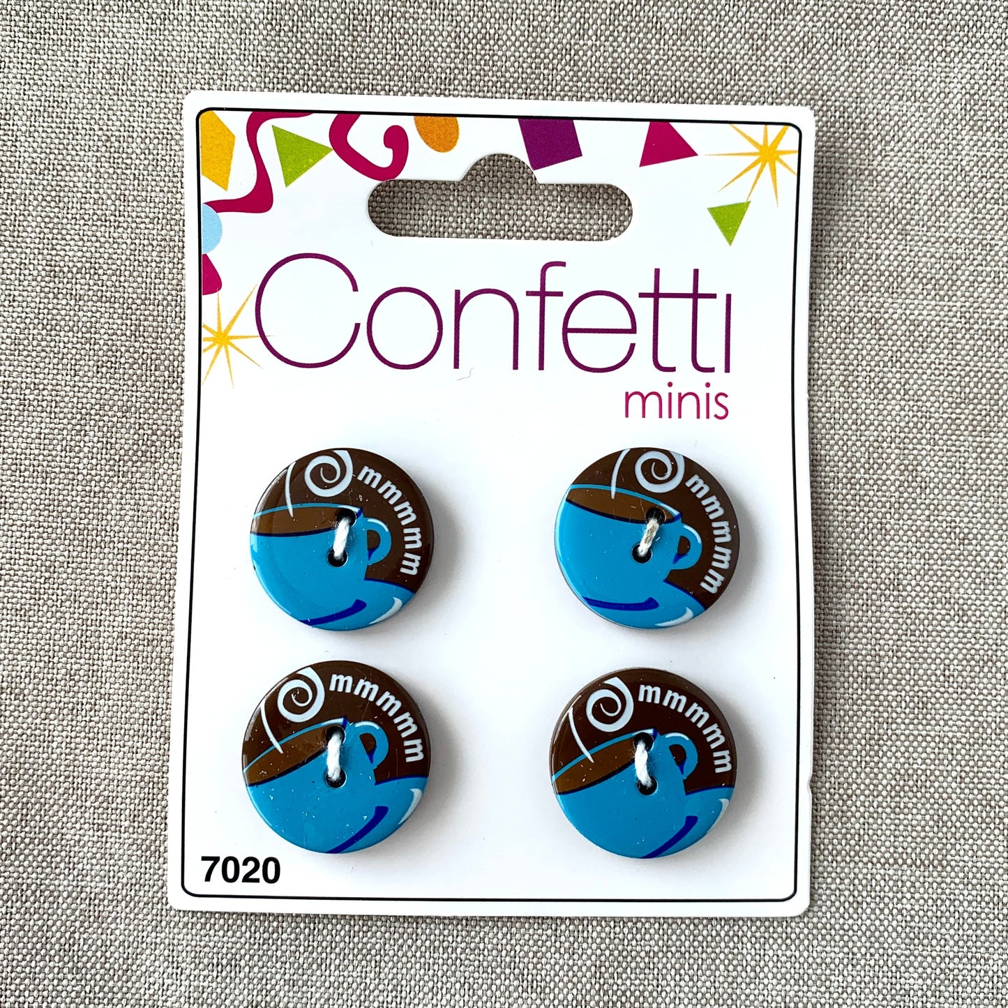 Coffee - Confetti Minis Buttons - 2 Hole