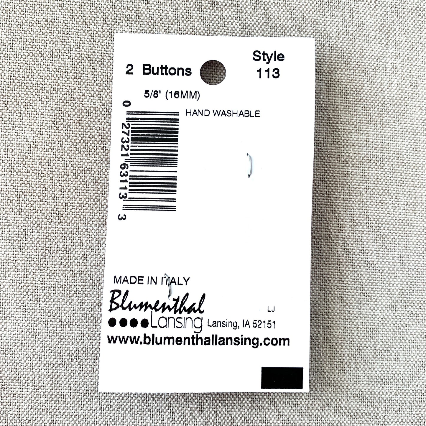 113 Pearl White Crystal - La Petite - 1 Hole Shank - 16mm - Ivory White