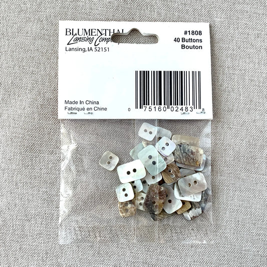 1808 Shell - Shellz - 2 Holes - Assorted Sizes - Natural