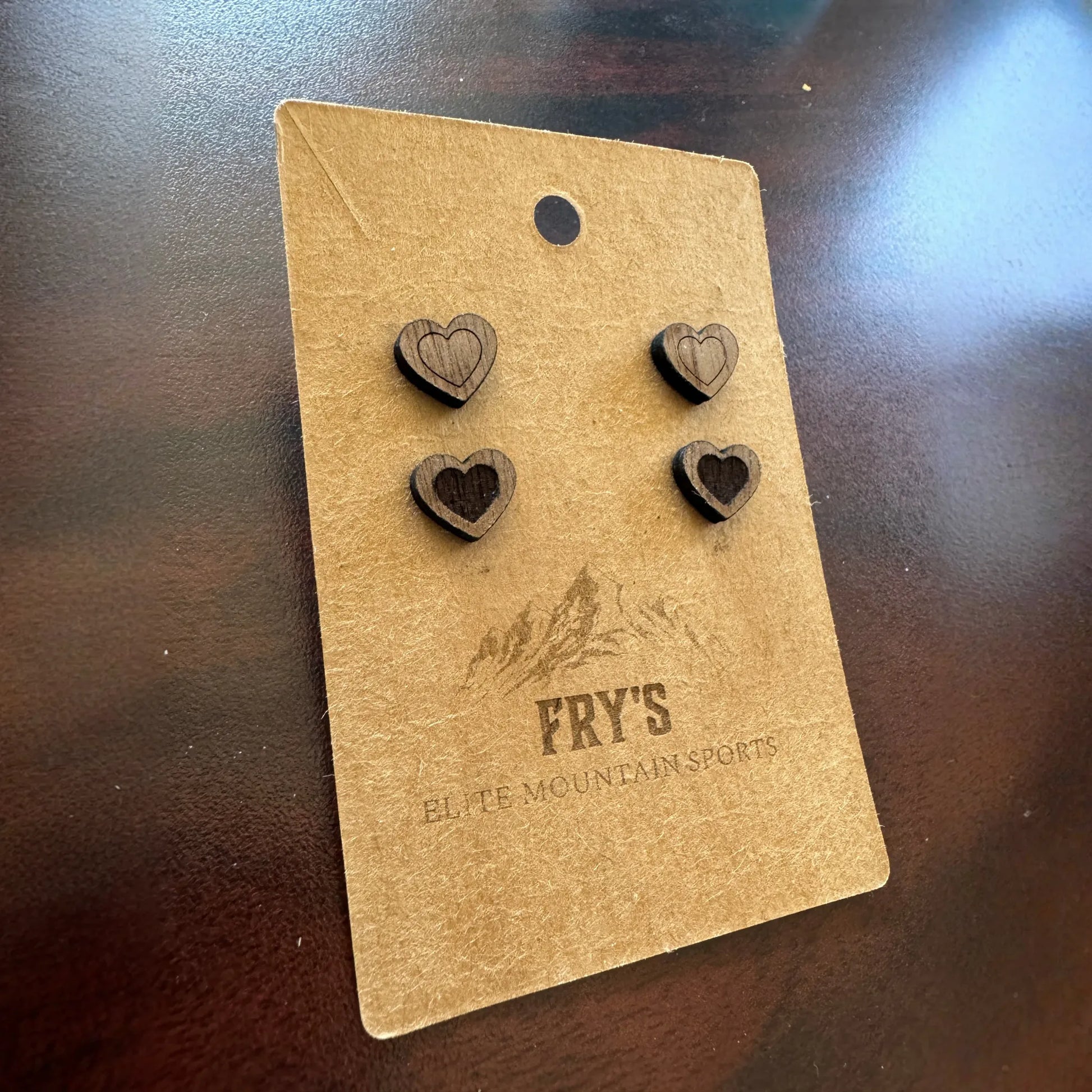 Heart Shaped Engraved Studded Earrings